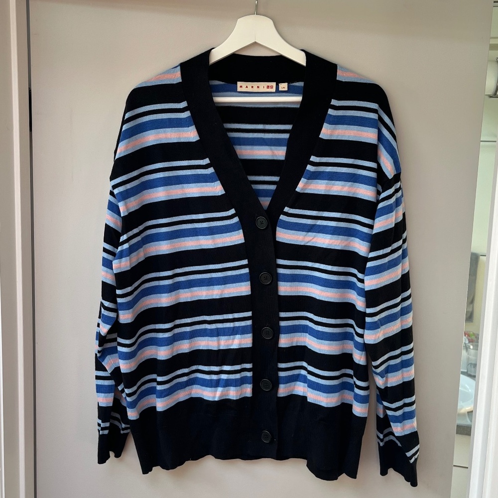 Marni x Uniqlo oversized striped cardigan, Size L